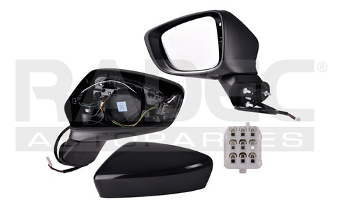 [018-1902-15] ESPEJO MZ 6 14-18 ELECTRICO C/DESEMPANANTE C/DIRECCIONAL C/SENSOR DE PROXIMIDAD P/PINTAR SPORT/TOURING/GS/GT L4 4CILINDROS 2.5L 4 PUERTAS IZQ