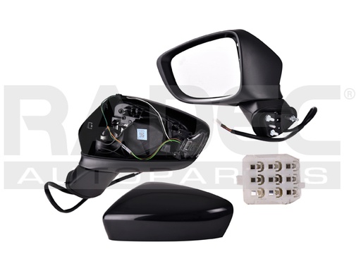 [018-1902-17] ESPEJO MZ 6 14-18 ELECTRICO C/DIRECCIONAL P/PINTAR SPORT/TOURING/GS/GT L4 4CILINDROS 2.5L 4 PUERTAS IZQ