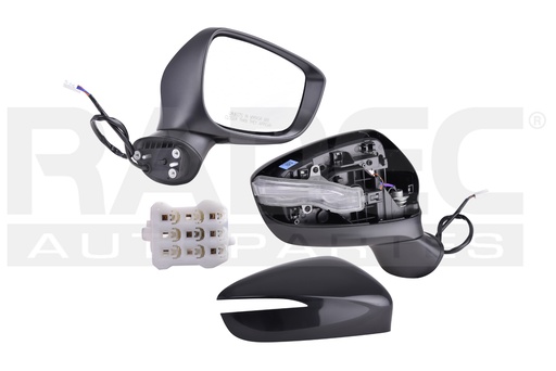[018-1923-02] ESPEJO MZ CX3 16-23 ELECTRICO C/DIRECCIONAL P/PINTAR 5 PINES I/I SPORT L4 4 CILINDROS 2.0L 5 PUERTAS DER