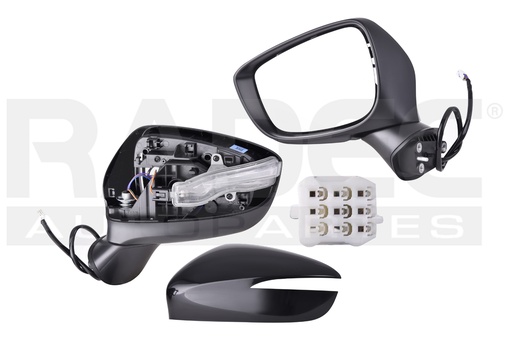 [018-1923-03] ESPEJO MZ CX3 16-23 ELECTRICO C/DIRECCIONAL P/PINTAR 5 PINES I/I SPORT L4 4 CILINDROS 2.0L 5 PUERTAS IZQ