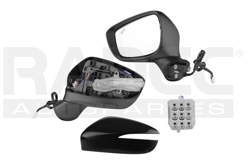 [018-1923-07] ESPEJO MZ CX3 16-23 ELECTRICO C/DESEMPANANTE C/DIRECCIONAL P/SENSOR DE PROXIMIDAD P/PINTAR I GRAND TOURING L4 4 CILINDROS 2.0L 5 PUERTAS IZQ