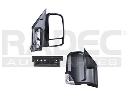 [018-2006-02] ESPEJO MC SPRINTER 07-13 MANUAL C/DIRECCIONAL NEGRO DER