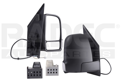 [018-2006-10] ESPEJO MC SPRINTER 18-20 ELECTRICO C/DESEMPANANTE C/DIRECCIONAL CORRUGADO VAN/PASAJEROS/CHASIS L4/V6 4/6 CILINDROS 2.1/3.0L 4/5 PUERTAS DER