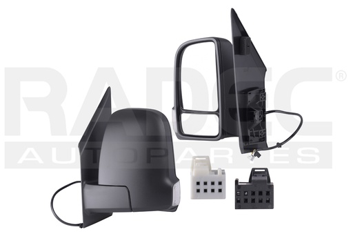 [018-2006-11] ESPEJO MC SPRINTER 18-20 ELECTRICO C/DESEMPANANTE C/DIRECCIONAL CORRUGADO VAN/PASAJEROS/CHASIS L4/V6 4/6 CILINDROS 2.1/3.0L 4/5 PUERTAS IZQ