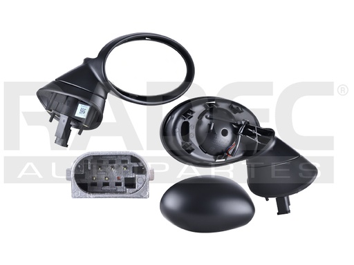 [018-2101-00] ESPEJO MN COOPER 02-10 ELECTRICO C/DESENPANANTE P/PINTAR 5 PINES SPORT/LUXURY/PARK/SALT/S/PEPPER/JOHN/CLUBMAN/CHILI/BASE L4 4CILINDROS 1.6L 2/3 PUERTAS DER