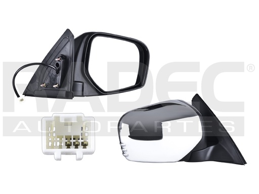 [018-2204-10] ESPEJO MT L200 08-15 ELECTRICO CROMADO 3 PINES DER