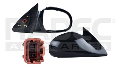 [018-2302-02] ESPEJO NS ALTIMA 00-01 ELECTRICO P/PINTAR 3 PINES SE/XE/GXE/GLE L4 4 CILINDROS 2.4L 4 PUERTAS DER