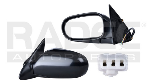 [018-2302-05] ESPEJO NS ALTIMA 93-97 ELECTRICO NEGRO 3 PINES BASE/SE/XE/GXE/GLE L4 4 CILINDROS 2.4L 4 PUERTAS IZQ