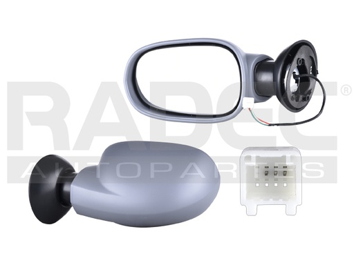 [018-2303-07] ESPEJO NS APRIO 08-10 ELECTRICO P/PINTAR 3 PINES BASE/CUSTOM/CONVENIENCE L4 4 CILINDROS 1.6L 4 PUERTAS IZQ