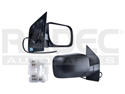 [018-2304-02] ESPEJO NS ARMADA 04-15 ELECTRICO C/DESEMPANANTE CORRUGADO 5 PINES LE/XE/SL/SV/SE/SE OFF-ROAD/PRO-4X/PLATINUM V8 8 CILINDROS 5.6L 5 PUERTAS DER