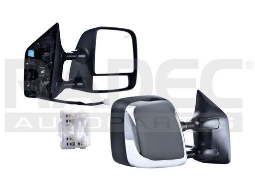 [018-2304-06] ESPEJO NS ARMADA 04-15 ELECTRICO C/DESEMPANANTE TELESCOPICO CROMADO 5 PINES SE/SV/PRO-4X V8 8 CILINDROS 5.6L 5 PUERTAS DER