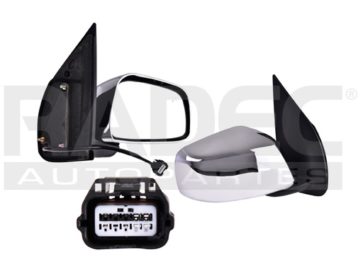 [018-2307-26] ESPEJO NS FRONTIER 11-18 ELECTRICO C/DESENPANANTE CROMADO 5 PINES DESERT RUNNER/PRO-4X/SL/SV/S L4/V6 4/6CILINDROS 2.5/4.0L 4 PUERTAS DER