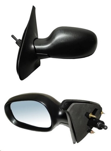 [018-2314-01] ESPEJO NS PLATINA/CLIO 02-10 C/CONTROL CORRUGADO NEGRO IZQ