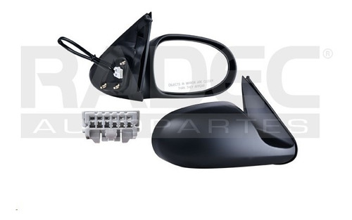 [018-2316-02] ESPEJO NS SENTRA 01-06 ELECTRICO P/PINTAR 3 PINES CA/SE-R/LE/S/XE/GXE/BASE L4 4CILINDROS 1.8/2.5L 4 PUERTAS DER