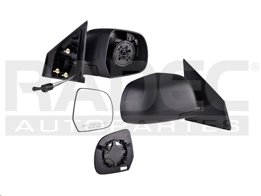 [018-2330-03] ESPEJO NS VERSA 12-14 MANUAL CORRUGADO S/S PLUS/SL/SV/EXCLUSIVE/ADVANCE/SENSE L4 4 CILINDROS 1.6L 4 PUERTAS IZQ
