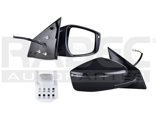 [018-2330-06] ESPEJO NS VERSA 15-19 ELECTRICO C/DIRECCIONAL C/DESEMPANANTE 5 PINES P/PINTAR EXCLUSIVE/DRIVE/ADVANCE/SENSE L4 4 CILINDROS 1.6L 4 PUERTAS DER