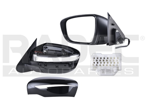 [018-2344-03] ESPEJO NS JUKE 15-17 ELECTRICO C/DIRECCIONAL E/ABATIBLE P/PINTAR S/SL/SV/NISMO/NISMO RS/ADVANCE/EXCLUSIVE L4 4 CILINDROS 1.6L 5 PUERTAS IZQ