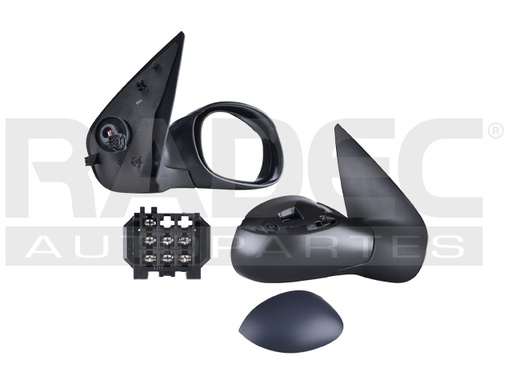 [018-2401-02] ESPEJO PG 206 01-09 ELECTRICO NEGRO DERE