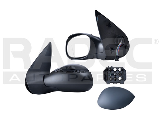 [018-2401-03] ESPEJO PG 206 01-09 ELECTRICO  NEGRO IZQ