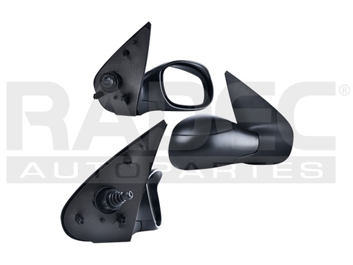 [018-2401-04] ESPEJO PG 206 01-09 C/CONTROL NEGRO CC/XR/XS L4 4CILINDROS 1.4/1.6L 2/4 PUERTAS DER