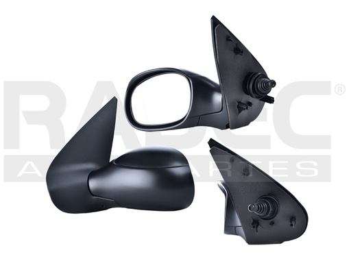 [018-2401-05] ESPEJO PG 206 01-09 C/CONTROL NEGRO CC/XR/XS L4 4CILINDROS 1.4/1.6L 2/4 PUERTAS IZQ