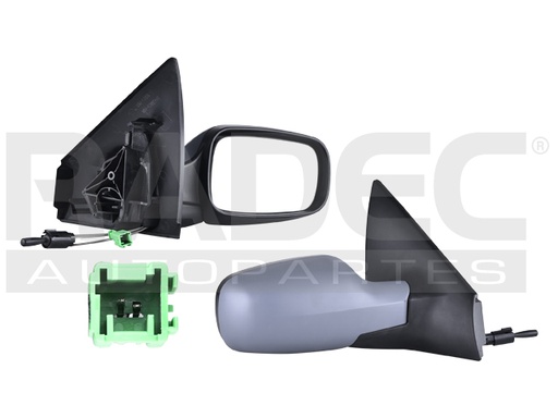 [018-2604-10] ESPEJO RN MEGANE II 04-06 C/CONTROL C/SENSOR DE TEMPERATURA P/PINTAR DER