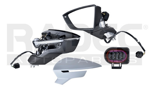 [018-2705-17] ESPEJO ST LEON 14-19 ELECTRICO C/DIRECCIONAL P/PINTAR 5 PINES TSI 1.4/TDI 2.0/TDI 1.6/TSI 1.2 IZQ