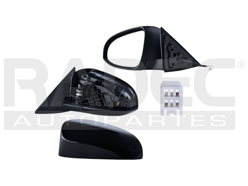 [018-3002-23] ESPEJO TY CAMRY 12-14 ELECTRICO P/PINTAR 3 PINES XLE/SE/LE/L/HYBRID L4/V6 4/6CILINDROS 2.5/3.5L 4 PUERTAS IZQ
