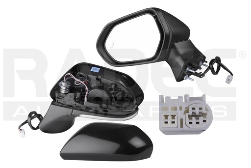 [018-3002-45] ESPEJO TY CAMRY 18-22 ELECTRICO C/DIRECCIONAL P/SENSOR DE PROXIMIDAD P/PINTAR 7 PINES SE/LE/XLE NAVI/HYBRID L4 4 CILINDROS 2.5L 4 PUERTAS IZQ