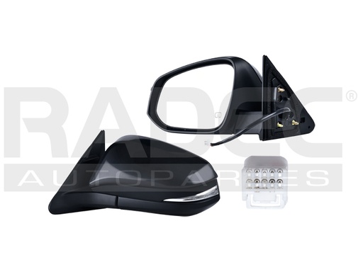 [018-3006-13] ESPEJO TY HIGHLANDER 14-16 ELECTRICO C/DESENPANANTE C/DIRECCIONAL P/PINTAR LIMITED/XLE/LE/HYBRID IZQ