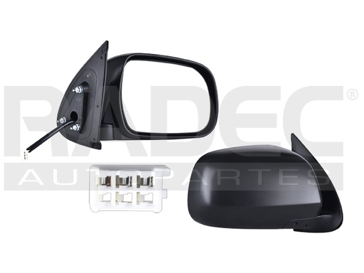 [018-3007-12] ESPEJO TY HILUX 05-11 ELECTRICO NEGRO 3 PINES DER