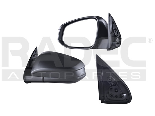 [018-3007-17] ESPEJO TY HILUX 16-21 MANUAL CORRUGADO 4X2/BASE/CHASIS CAB. L4 4 CILINDROS 2.7/2.8L 2/4 PUERTAS IZQ