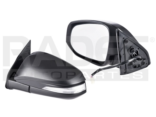 [018-3007-19] ESPEJO TY HILUX 16-23 LINEA ANTERIO Y LINEA NUEVA ELECTRICO C/DIRECCIONAL CORRUGADO 5 PINES IZQ