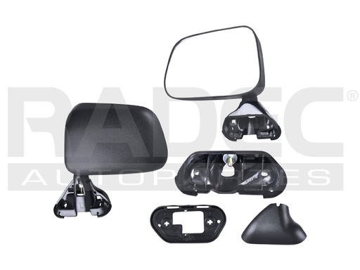 [018-3010-07] ESPEJO TY PICK UP 89-95 MANUAL CORRUGADO NEGRO (U.T.P) IZQ