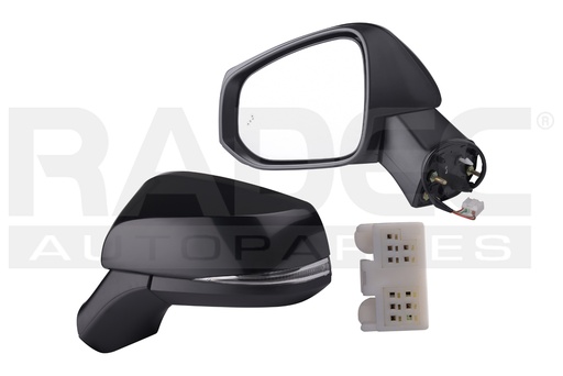 [018-3011-33] ESPEJO TY RAV 4 19-23 ELECTRICO C/DESEMPANANTE C/DIRECCIONAL P/SENSOR DE PROXIMIDAD P/PINTAR (8 PINES) XLE L4 4CILINDROS 2.5L 5 PUERTAS IZQ