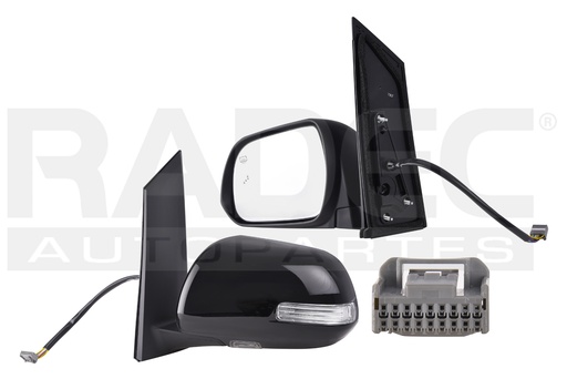 [018-3012-19] ESPEJO TY SIENNA 15-20 P/PINTAR ELECTRICO C/DESEMPANANTE E/ABATIBLE C/MEMORIA C/DIRECCIONAL C/LUZ P/SENSOR DE PROXIMIDAD CE/LE/XLE/LIMITED V6 6 CILINDROS 3.5L 5 PUERTAS IZQ