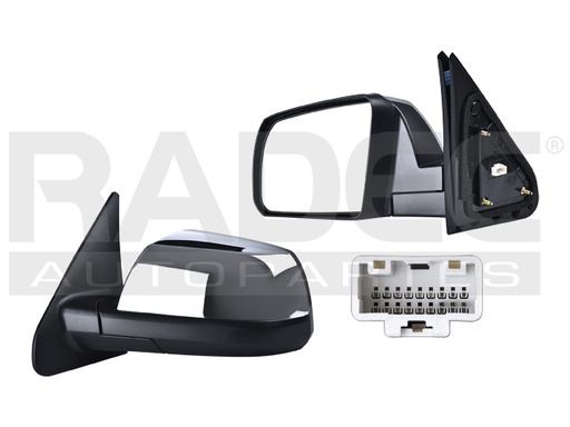 [018-3017-07] ESPEJO TY TUNDRA 07-13 ELECTRICO CROMADO SR5/LIMITED/BASE V8 8CILINDROS 4.6/5.7L 4 PUERTAS IZQ