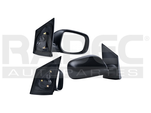 [018-3018-08] ESPEJO TY YARIS 07-16 C/CONTROL NEGRO BASE/SE L4 4CILINDROS 1.5L 4 PUERTAS DER