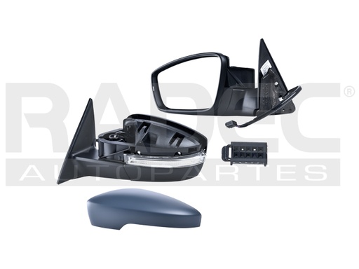 [018-3102-05] ESPEJO VW BEETLE 12-19 ELECTRICO C/DESENPANANTE C/DIRECCIONAL P/PINTAR PREMIER/SPORTLINE/HIGHLINE/GSR/WOLFSBURG/SEL/R-LINE/FLEET/CLASSIC/TDI/SE/S/TRENDLINE/COMFORTLINE IZQ