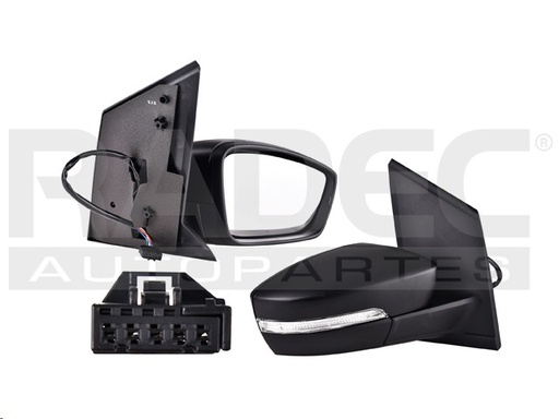 [018-3107-14] ESPEJO VW CROSSFOX 11-15 ELECTRICO C/DIRECCIONAL CORRUGADO DER