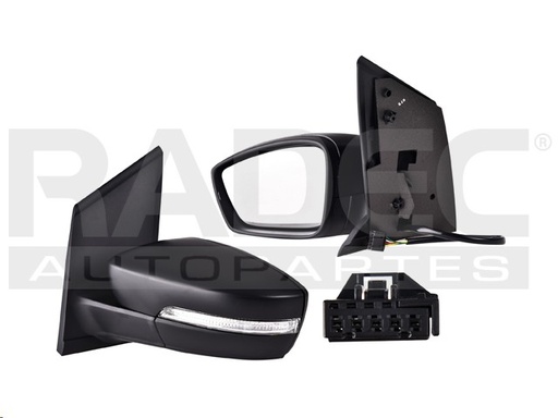 [018-3107-15] ESPEJO VW CROSSFOX 11-15 ELECTRICO C/DIRECCIONAL CORRUGADO IZQ