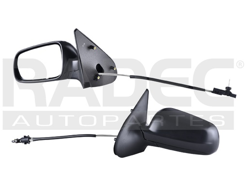 [018-3108-09] ESPEJO VW DERBY 99-09/IBIZA/CORDOBA 99-02 C/CONTROL GRANDE NEGRO IZQ