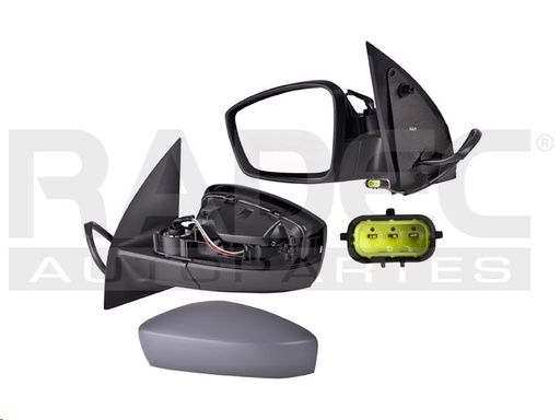 [018-3110-27] ESPEJO VW GOL 13-20 ELECTRICO P/PINTAR COMFORTLINE/TRENDLINE/STARLINE/HIGHLINE/I-MOTION/GT/CROSS/PEPPER/ROBUST L4 4 CILINDROS 1.6L 2/4/5 PUERTAS IZQ