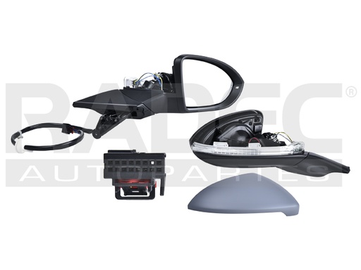 [018-3111-34] ESPEJO VW GOLF 15-19 ELECTRICO C/DESEMPANANTE C/DIRECCIONAL C/LUZ INFERIOR C/MEMORIA E/ABATIBLE P/PINTAR 13 PINES GTI/R-LINE/STYLE/LIFE/HIGHLINE/TRENDLINE/COMFORTLINE/WAGON DER