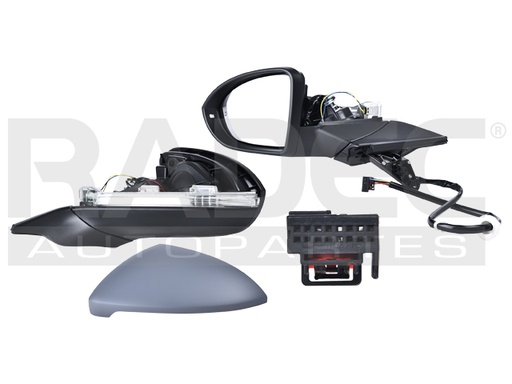 [018-3111-39] ESPEJO VW GOLF 15-19 ELECTRICO C/DESEMPANANTE C/DIRECCIONAL E/ABATIBLE P/PINTAR 9 PINES GTI/R-LINE/STYLE/LIFE/HIGHLINE/TRENDLINE/COMFORTLINE/WAGON IZQ