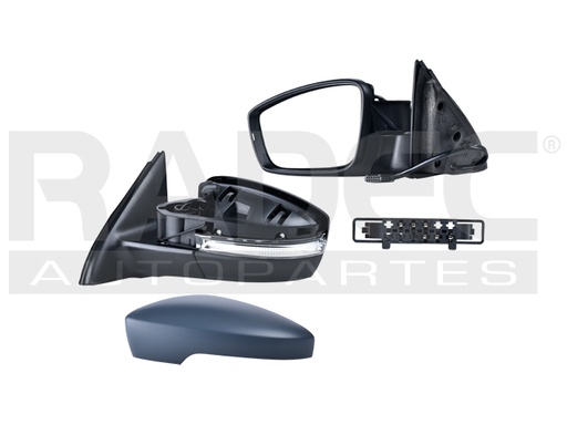 [018-3112-11] ESPEJO VW JETTA BICENTENARIO 11-18 ELECTRICO C/DESEMPANANTE C/DIRECCIONAL P/PINTAR GLI/LIVE//COMFORTLINE/HIGHLINE/TRENDLINE/SPORTLINE L4/L5 4/5 CILINDROS 2.0/2.5L 4 PUERTAS IZQ