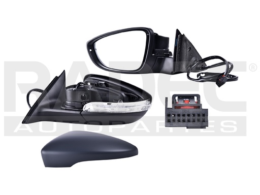 [018-3114-21] ESPEJO VW PASSAT 12 ELECTRICO C/DESENPANANTE C/DIRECCIONAL C/MEMORIA P/PINTAR SPORTLINE/HIGHLINE/SEL/TDI/SE/S/TRENDLINE/COMFORTLINE/BASE IZQ