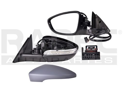 [018-3114-27] ESPEJO VW PASSAT 12-18 ELECTRICO C/DESEMPANANTE C/DIRECCIONAL C/MEMORIA P/PINTAR IZQ