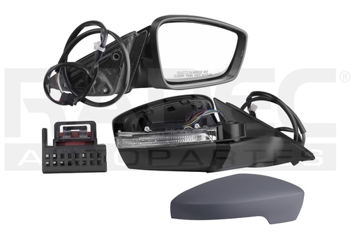 [018-3114-34] ESPEJO VW PASSAT 13-15 ELECTRICO C/DIRECCIONAL P/PINTAR 6 PINES COMFORTLINE/HIGHLINE/SPORTLINE L5/V6 5/6 CILINDROS 2.5/3.6L 4 PUERTAS DER