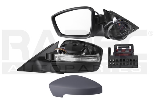 [018-3114-35] ESPEJO VW PASSAT 13-15 ELECTRICO C/DIRECCIONAL P/PINTAR 6 PINES COMFORTLINE/HIGHLINE/SPORTLINE L5/V6 5/6 CILINDROS 2.5/3.6L 4 PUERTAS IZQ